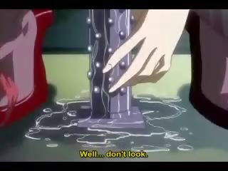 Stupendous het till trot animen ung kvinna körd av den anusen
