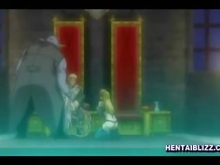 Hentai groupfucked sa pamamagitan ng bigman at tentacles