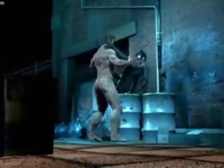 Sừng wolverine fucks con mèo người phụ nữ với đam mê