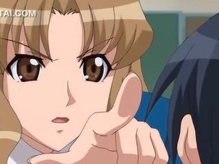 Anime school gangbang with innocent teen darling