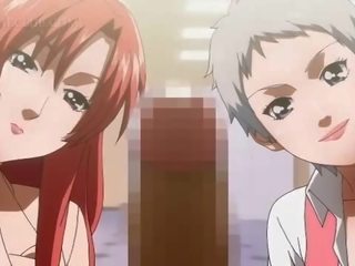 Slutty anime babe seducing tenåring hingst til trekant