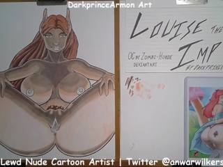 Coloring Louise the Imp at Darkprincearmon Art: HD adult clip 55