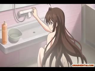 Nuplikęs buddy anime nuolatinis pakliuvom a krūtinga mišrūs studentai į as vonia