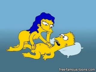 Lystnadsfull bart simpson lugg marge och lisa hård och snabb