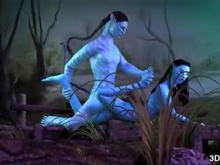 Avatar femme fatale silit fucked by huge blue manhood