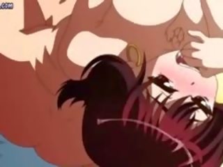 Feurig redheaded anime straße mädchen cumming