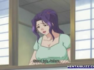 Hot to trot bigtit hentai mom aku wis dhemen jancok gets licked her wetpussy and assfucked