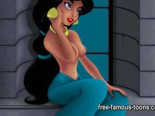 Aladdin 和 jasmine 色情 滑稽模仿