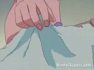 Armas anime teenija sisse sukad saamine pisikene sitapea vibrated poolt tema slavemaster